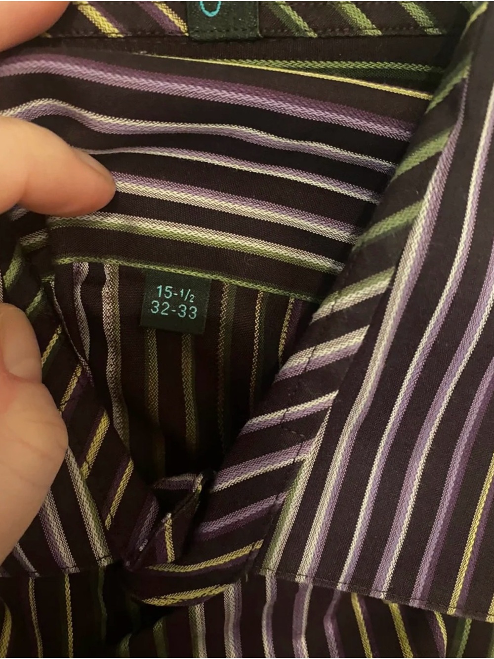 Size 15 1/2 32-33 Soho Ben Sherman stripe dress shirt - Picture 6 of 6